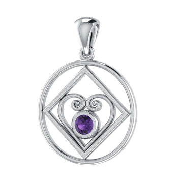 NA Recovery with Heart of Power Silver Pendant TPD270 - Jewelry